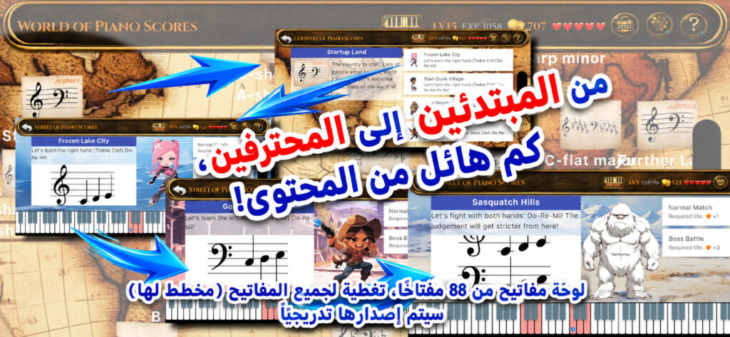 من المبتدئين إلى المتقدمين، محتوى ضخم